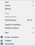 Personalize Menu